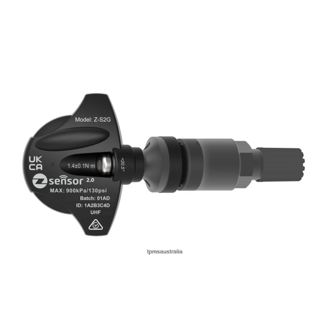 best TPMS Australia - Holden OE Replacement TPMS Sensor - OE P/N 95712232, 13598773 Freq 433Mhz 46X4ZF53 Metal Valve Stem - Dark Gray