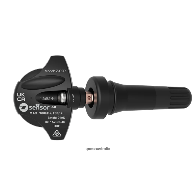 TPMS Australia - Tesla OE Replacement TPMS Sensor - OE P/N 103460200A Freq 433Mhz 46X4ZF910 Rubber Valve Stem